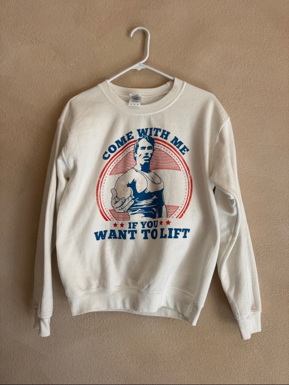 Rare Arnold Schwarzenegger 'Come With Me If You Want to Lift' Crewneck